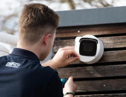 Detailansicht einer Kamera für moderne Videoüberwachung